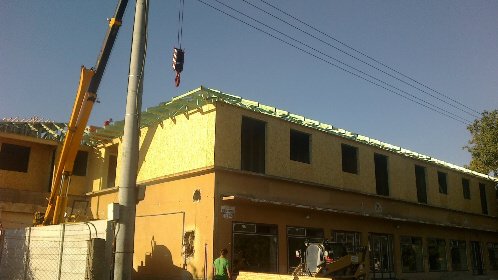 Drevostava v procese výstavby